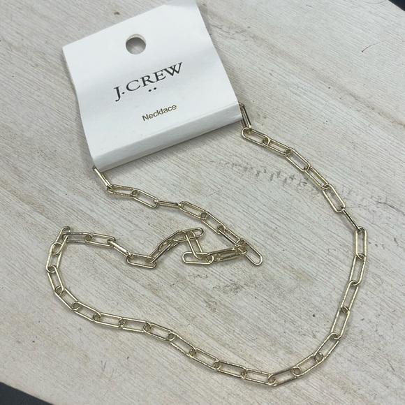 J. Crew paper clip style necklace new on card - Picture 1 of 4